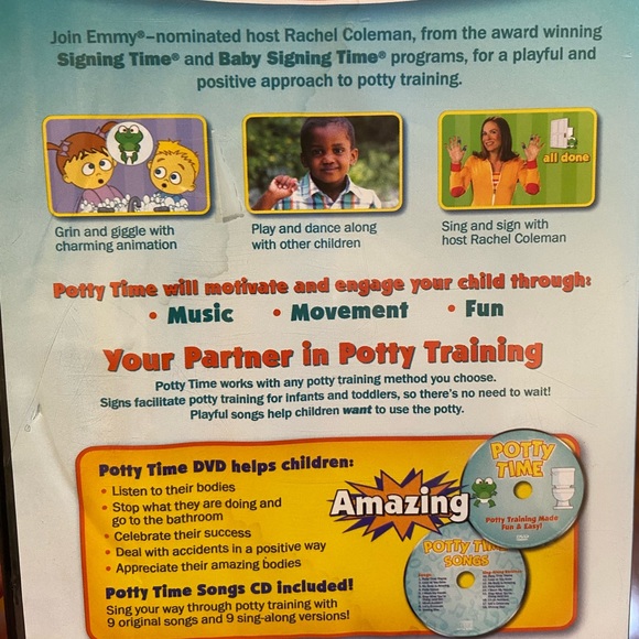 Signing time potty time dvd and music cd - Picture 3 of 3
